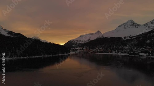 sunset in st.moritz