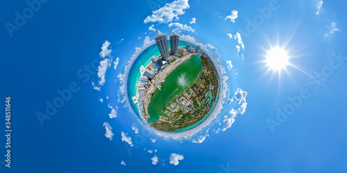 Wallpaper Mural Intracoastal - Miami Beach 360 aerial panorama little planet view Torontodigital.ca