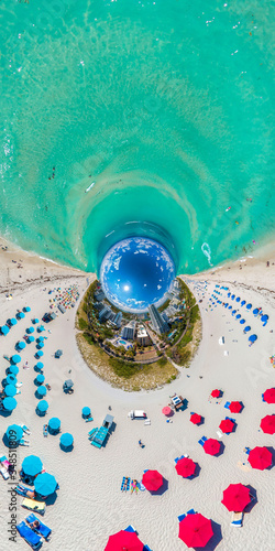 Wallpaper Mural Mid Beach - Miami Beach aerial little planet view Torontodigital.ca