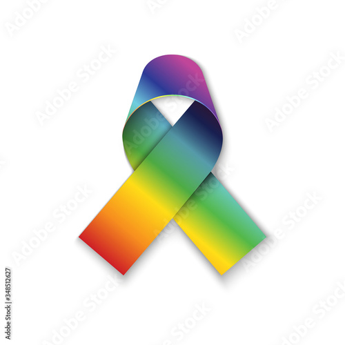 All cancers awarn ribbon on white