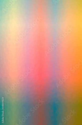 Illustration of abstract Green, Orange, Pink, Red vertical low poly background. Beautiful polygon design pattern.