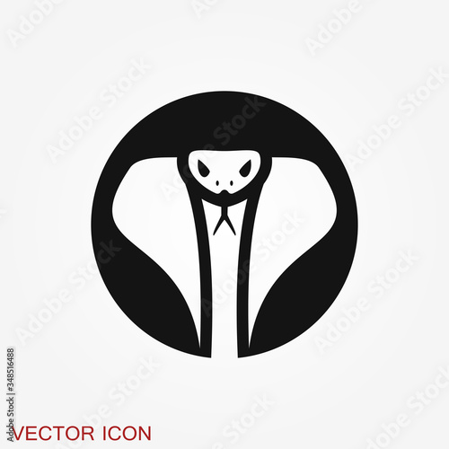 Snake vector icon, animal symbol isolated on background.
