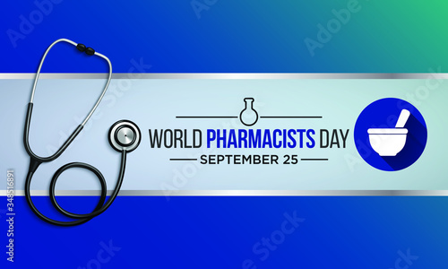 Vector illustration on the theme of World Pharmacists day observed each year on September 25th across the Globe.