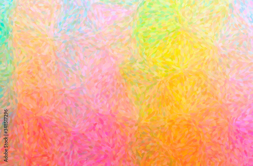 Abstract illustration of orange, pink, red, yellow Impressionist Pointlilism background © sharafmaksumov