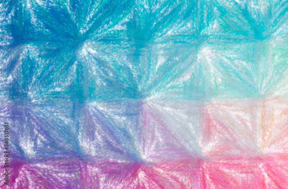 Obraz premium Abstract illustration of blue, green and purple Wax Crayon with low coverage background