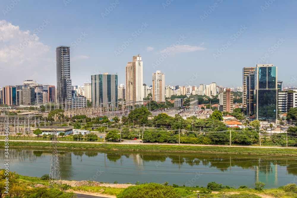 View of Sao Paulo and the river, Brazil