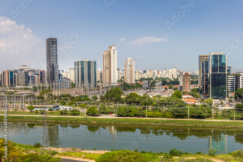 View of Sao Paulo and the river, Brazil