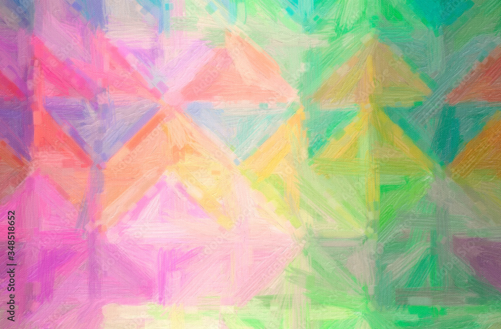 Fototapeta premium Abstract illustration of green, purple Bristle Brush Oil Paint background