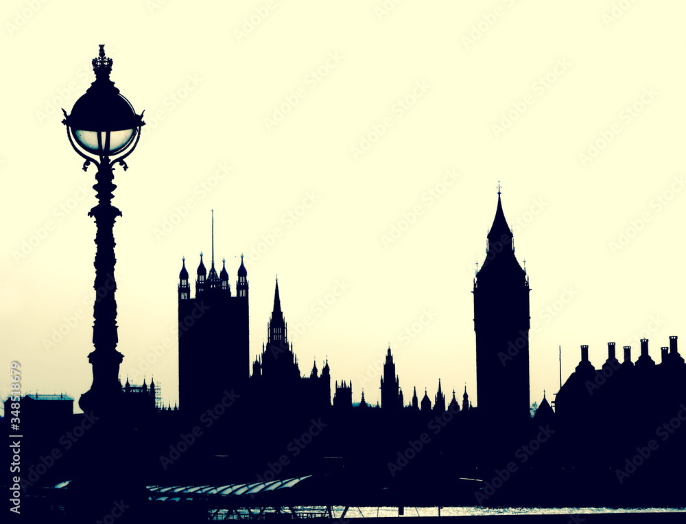 Obraz premium Skyline London vintage