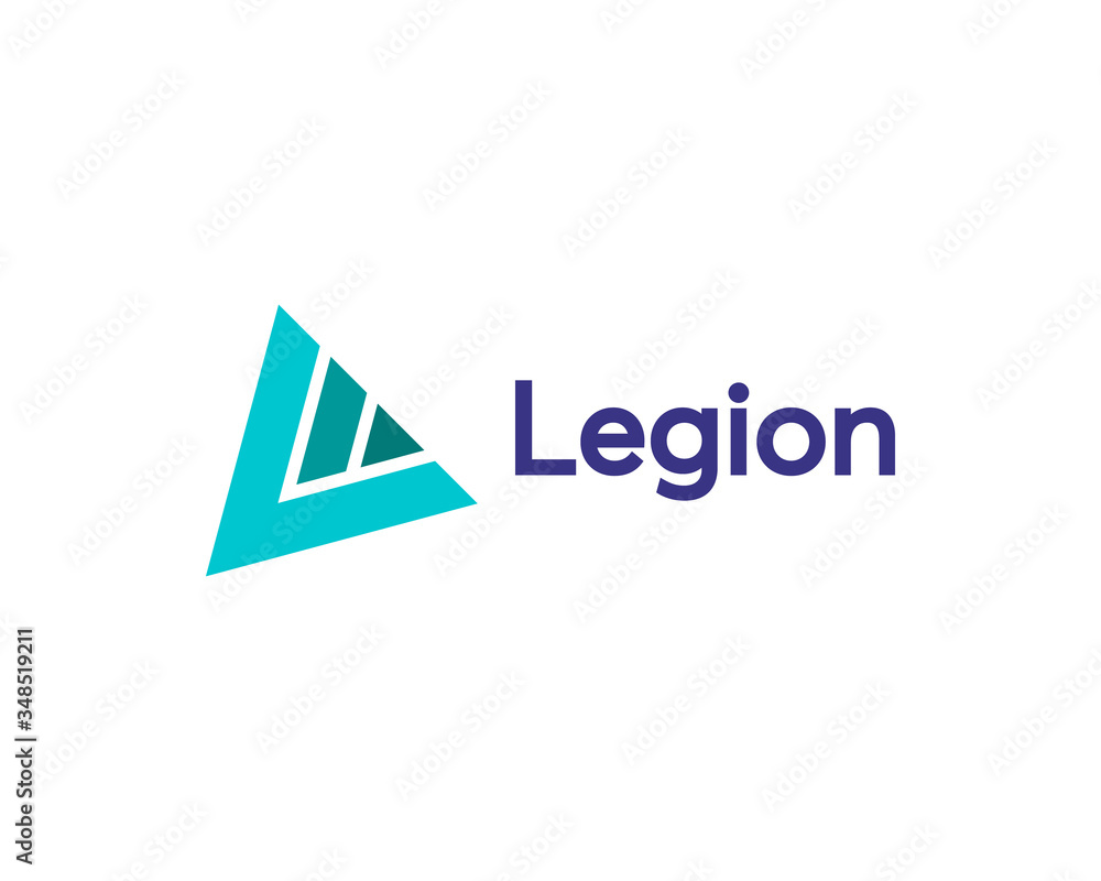 Abstract letter L logo design template. Creative triangle icon sign mark. Universal vector element logotype. Abstract letter L logo design template. Creative triangle icon sign mark. Universal vector element logotype.