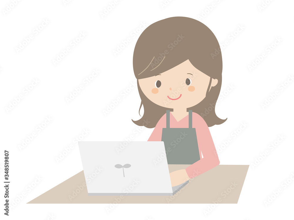 Young woman working with a laptop Young woman working with a laptop