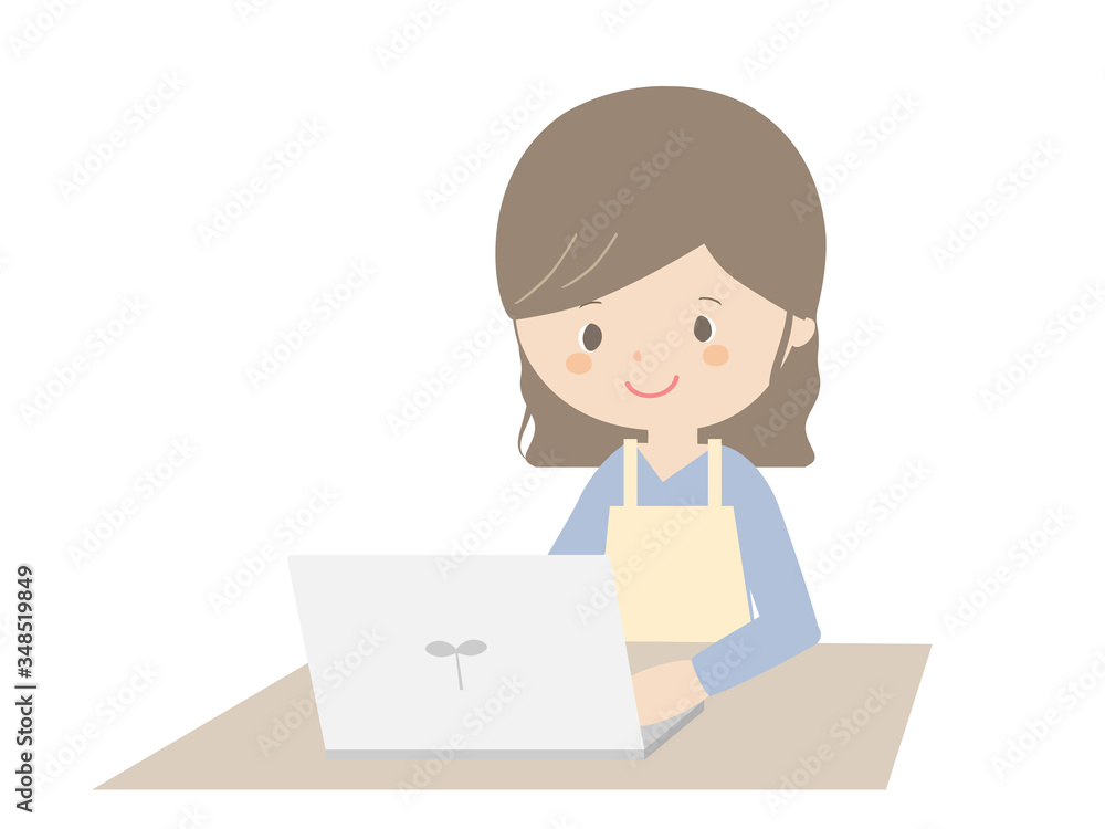 Young woman working with a laptop Young woman working with a laptop