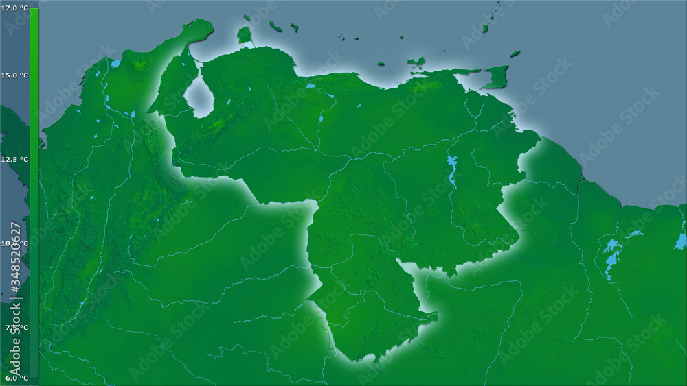 Venezuela, annual range - light glow Venezuela, annual range - light glow