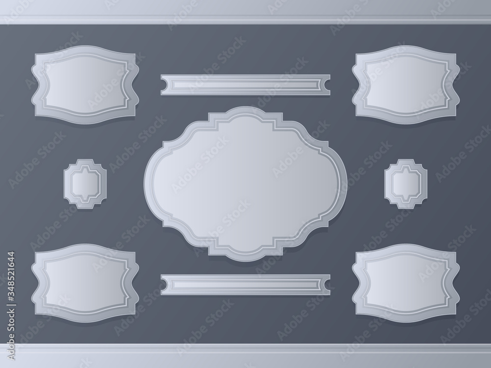 Victorian frames. Calligraphic design elements with copy space. Classic template for label, sticker, certificate or emblem design. Ornamental retro decoration for scrapbooking vector illustration. Victorian frames. Calligraphic design elements with copy space. Classic template for label, sticker, certificate or emblem design. Ornamental retro decoration for scrapbooking vector illustration.