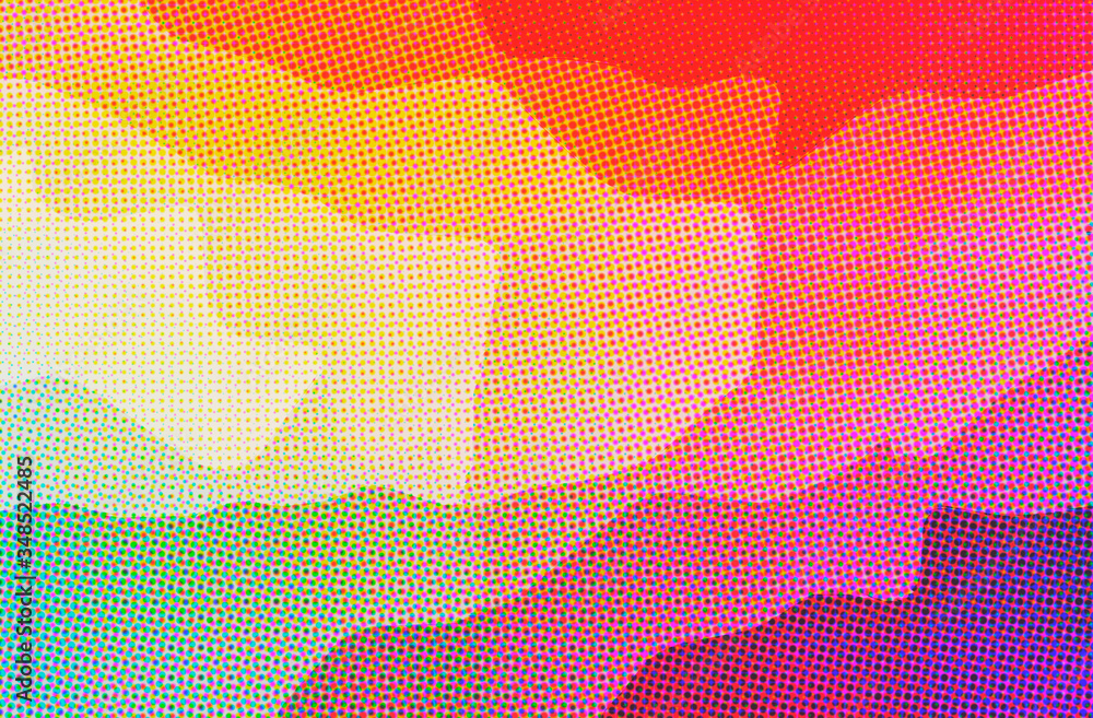 Fototapeta premium Abstract illustration of orange, pink, red Dots background
