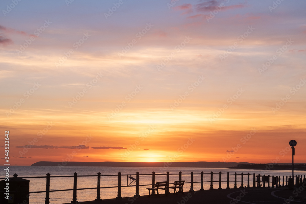 sunset english coast