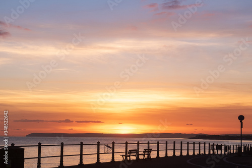sunset english coast