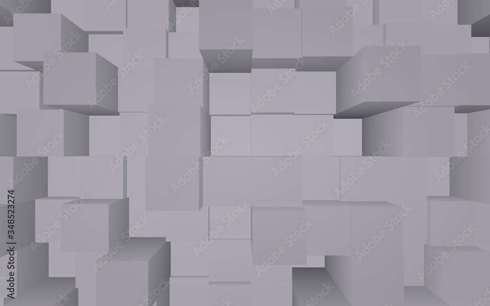 Abstract gray elegant cube geometric background. Chaotically advanced rectangular bars. 3D Rendering, 3D illustration Abstract gray elegant cube geometric background. Chaotically advanced rectangular bars. 3D Rendering, 3D illustration