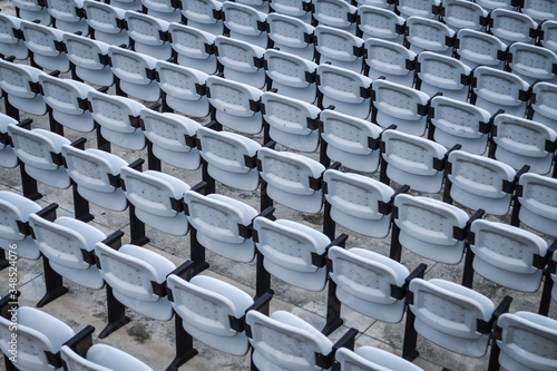 rows of empty seats
