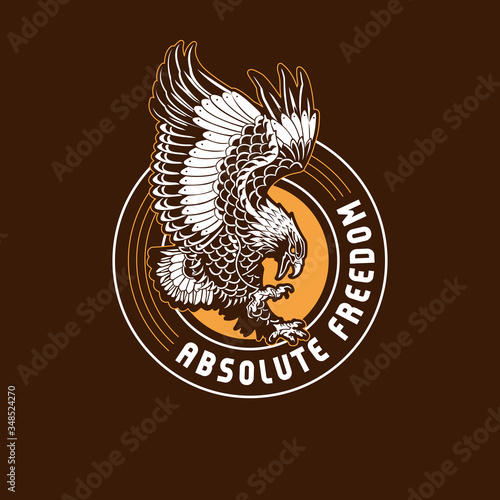 Eagle Hawk Logo Badge Illustration
