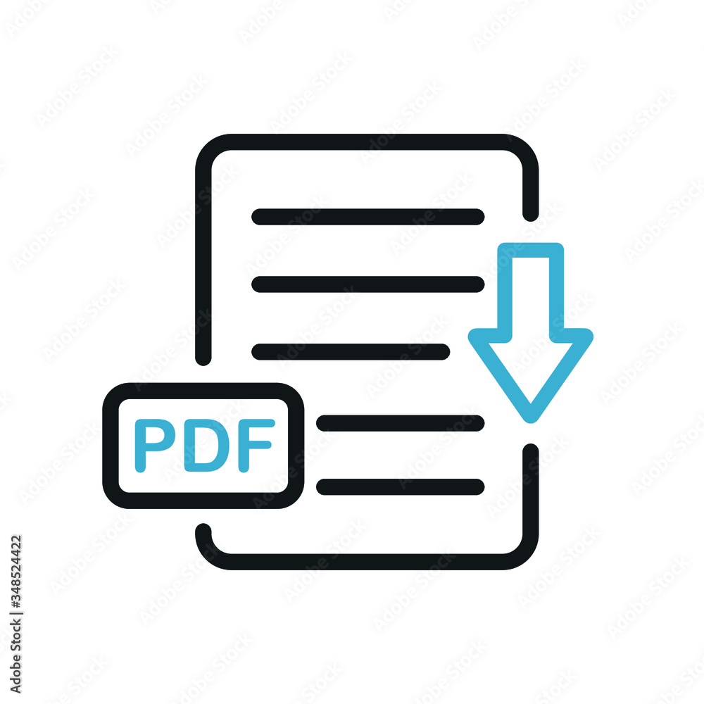 Document PDF line vector icons Document PDF line vector icons