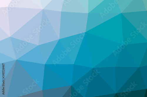 Illustration of abstract Blue horizontal low poly background. Beautiful polygon design pattern.