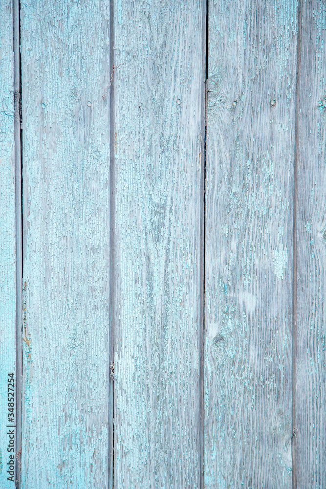 Fototapeta premium Blue wooden rustic vintage background, old barn texture with sunlight