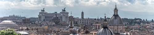 panoramic view from the mausoleum of hadrian castel sant'angelo vantage point to rome