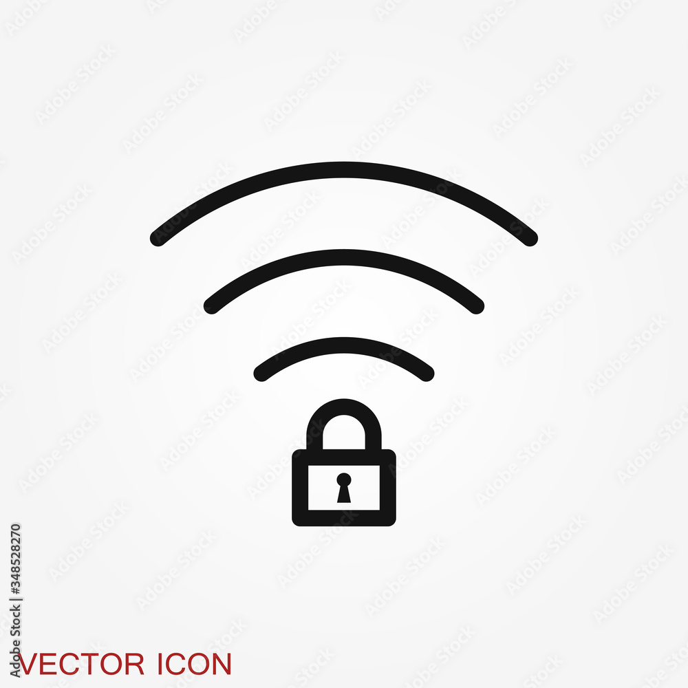 Wifi vector icon. Computer and network connections symbol isolated on background. Wifi vector icon. Computer and network connections symbol isolated on background.
