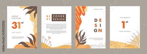 Set of abstract creative artistic templates. Universal cover Designs for Annual Report, Brochures, Flyers, Presentations, Leaflet, Magazine.