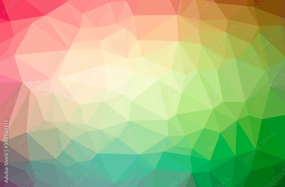 Illustration of abstract Green, Pink, Red horizontal low poly background. Beautiful polygon design pattern. Illustration of abstract Green, Pink, Red horizontal low poly background. Beautiful polygon design pattern.