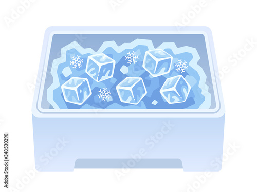 氷の入った容器のイラスト