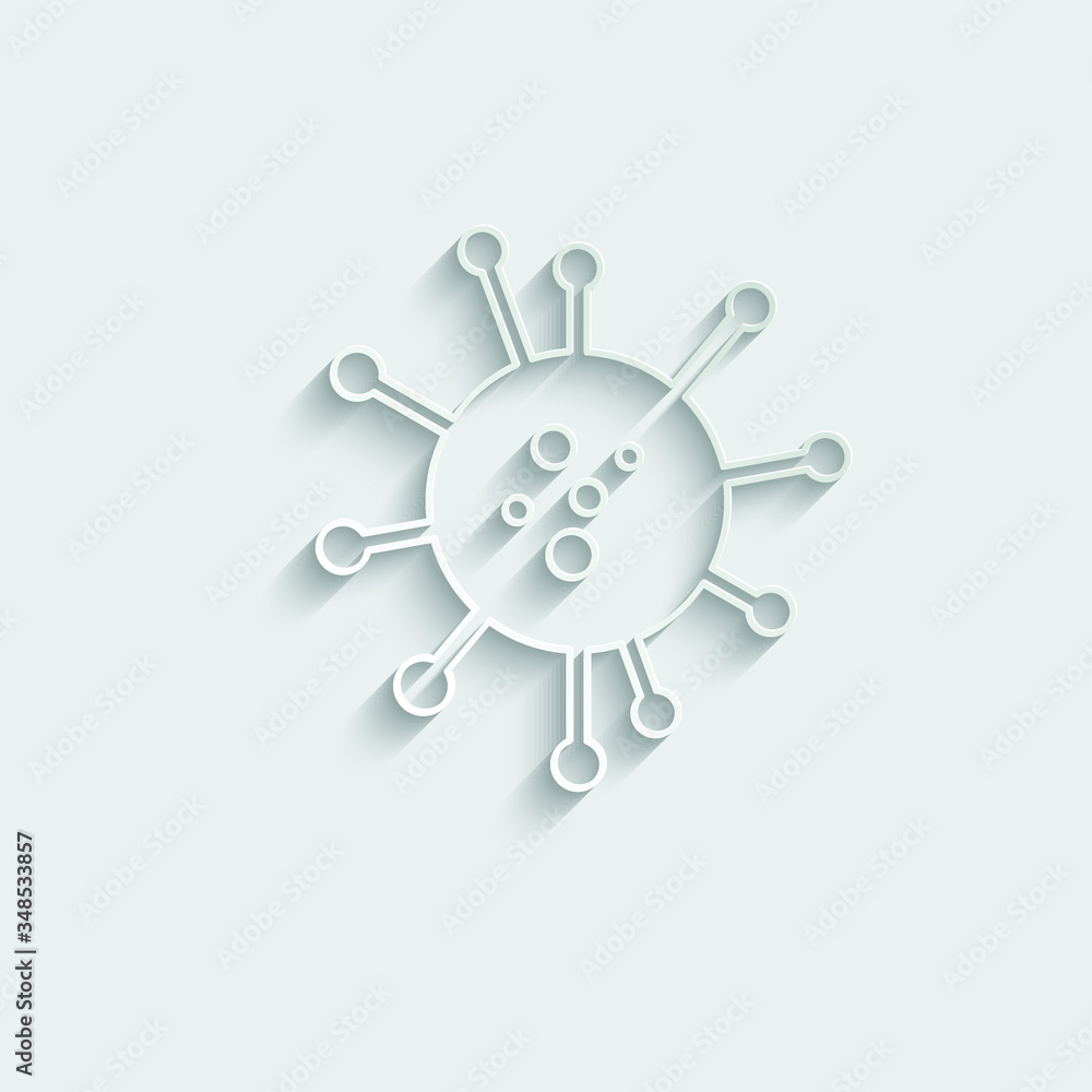 Obraz premium paper germ icon black vector sign