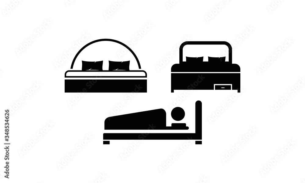 hotel sleep bedroom vector