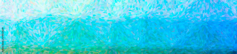 Abstract illustration of blue and green Impressionist Pointlilism background