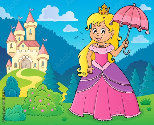 Princess with umbrella theme image 2