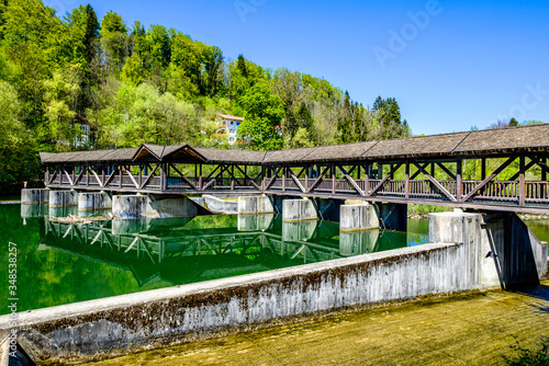 famous flood barrier in wolfratshausen photo