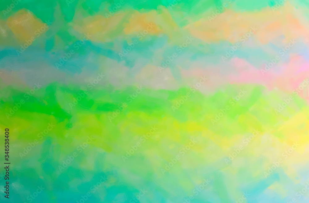 Abstract illustration of green, yellow Dry Brush Oil Paint background Abstract illustration of green, yellow Dry Brush Oil Paint background