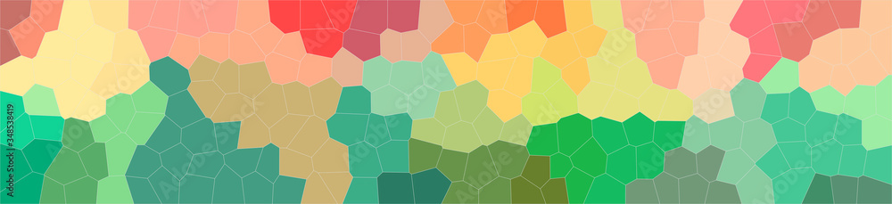 Abstract illustration of green, pink, red, yellow Little Hexagon background Abstract illustration of green, pink, red, yellow Little Hexagon background