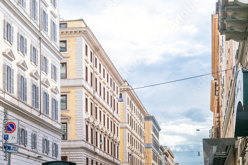ROME, ITALY - January 17, 2019:Antique building view in Rome, ITALY