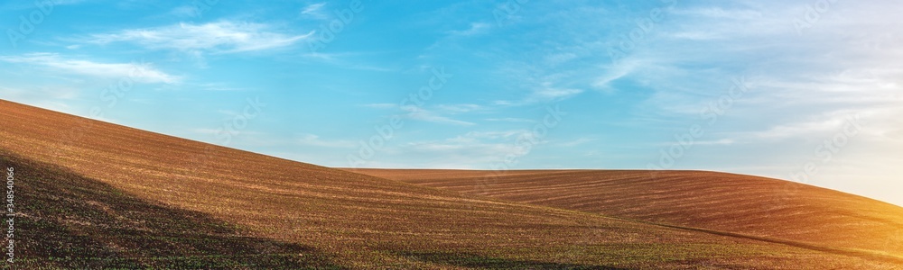 fertile agricultural fields for sowing and growing crops