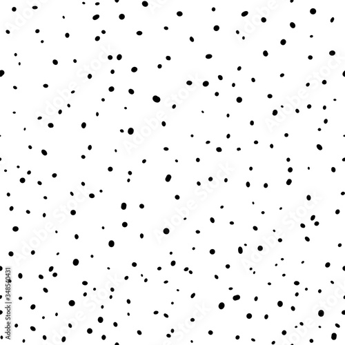 Christmas, new year, holidays seamless pattern with hand drawn snowfall on white background. Snow Winter texture for print, paper, design, fabric, gift, food wrap, backgrounds. Vector illustration