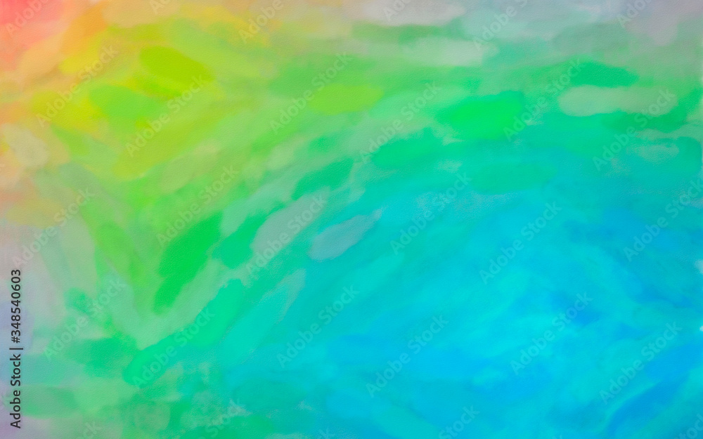 Handsome abstract illustration of pink, green and blue Watercolor wash paint. Handsome background for your prints.