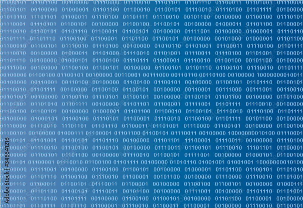 Fondo azul con código binario azul. Fondo azul con código binario azul.