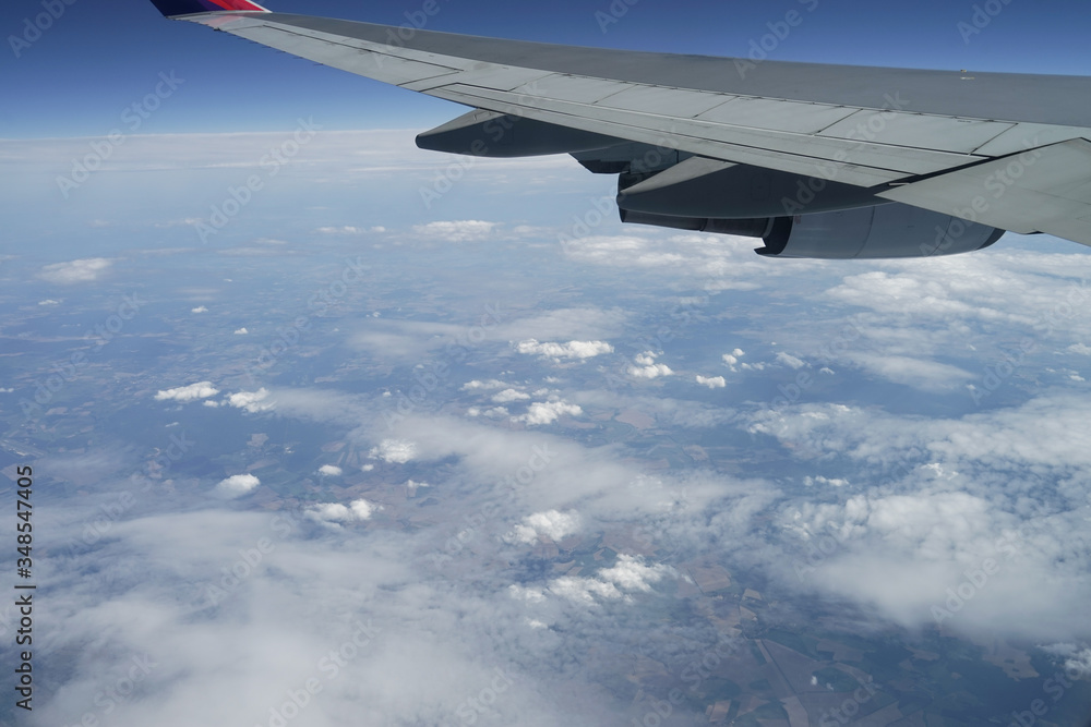 Sky View in the airplane Sky View in the airplane