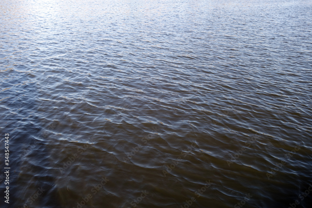 Waves on lake water surface. Waves on lake water surface.