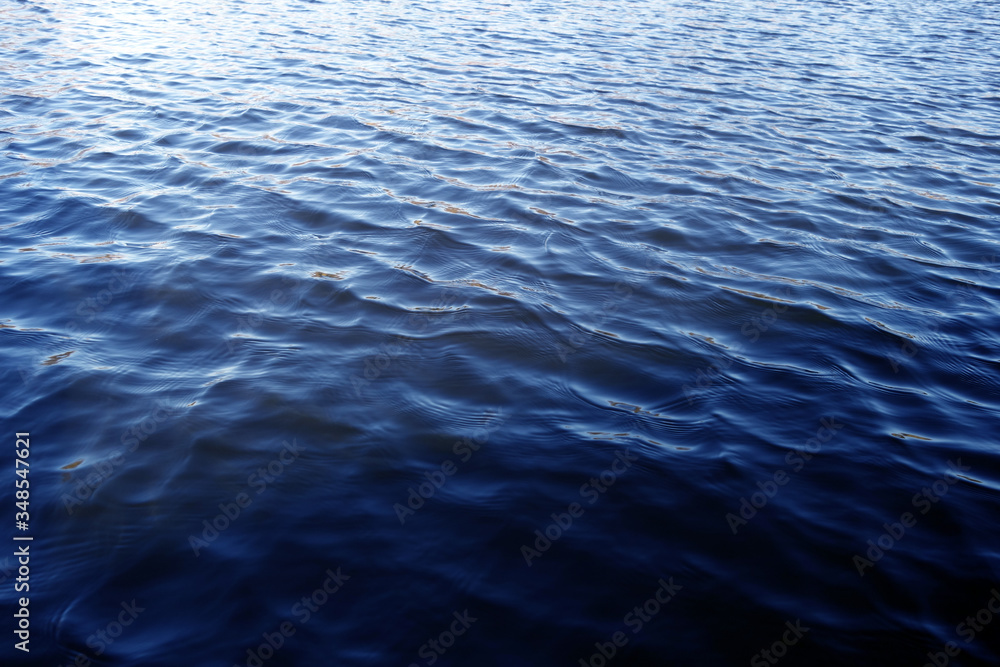 Waves on lake water surface. Waves on lake water surface.