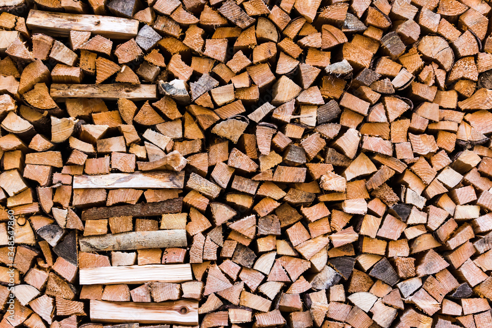 dry wood stacked for the winter dry wood stacked for the winter