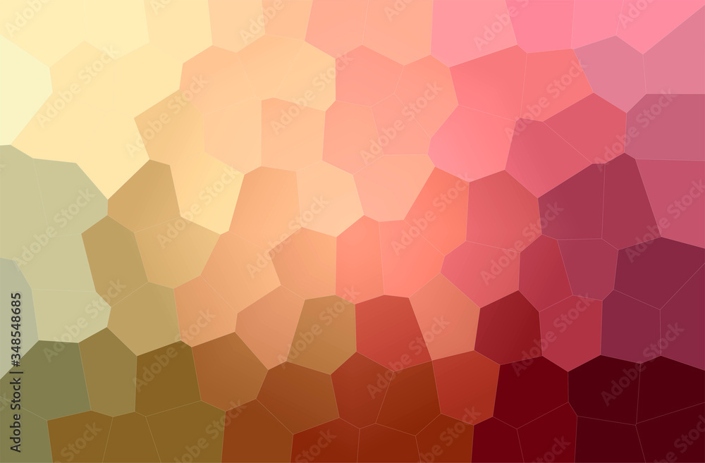 Abstract illustration of red, yellow Big Hexagon background Abstract illustration of red, yellow Big Hexagon background