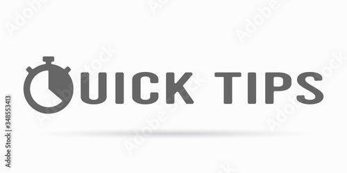 Quick tips vector illustration over white